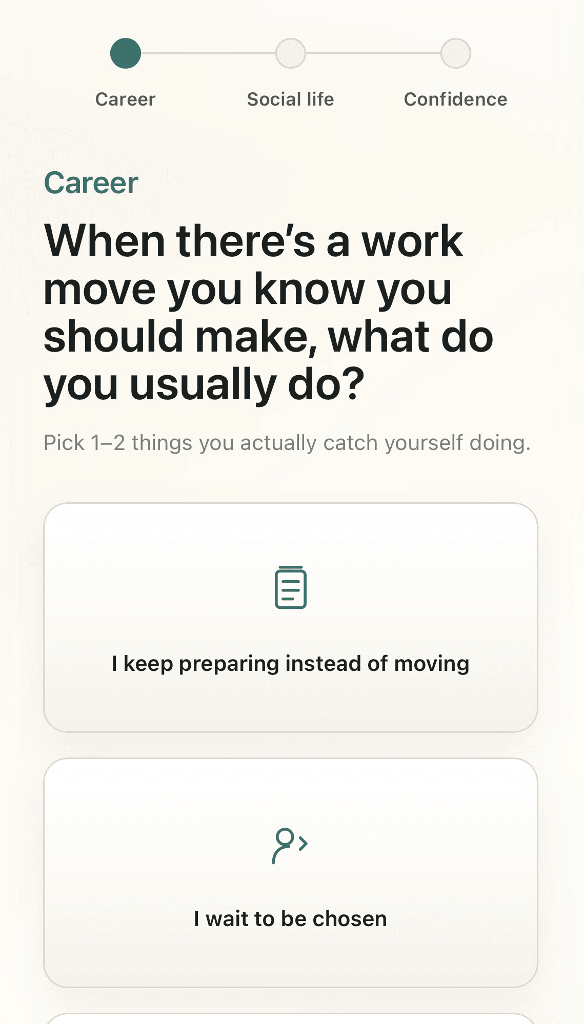 Career audit screenshot